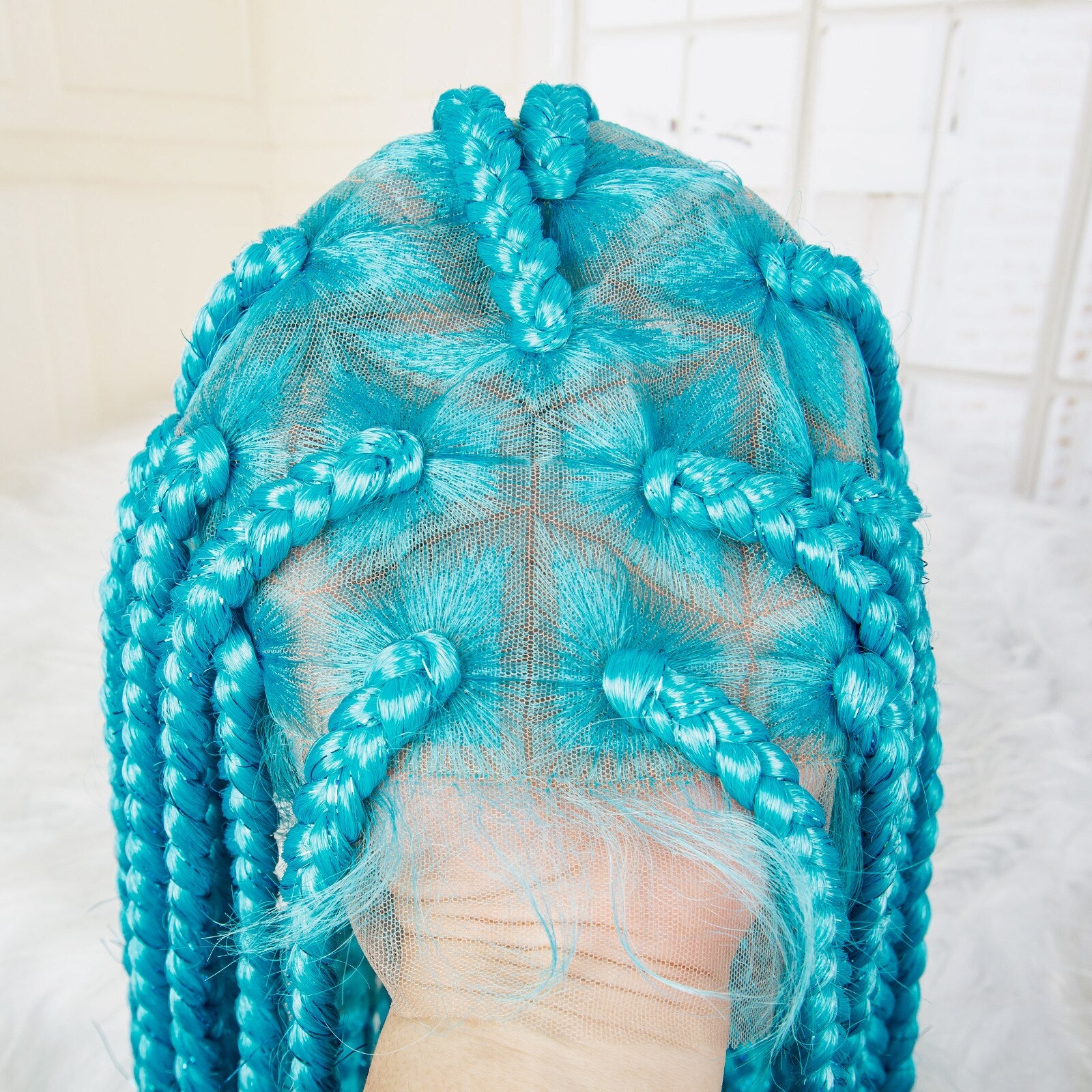 Synthetic Big Knotless Full Lace Braided Wigs - Supreme Lush Hair