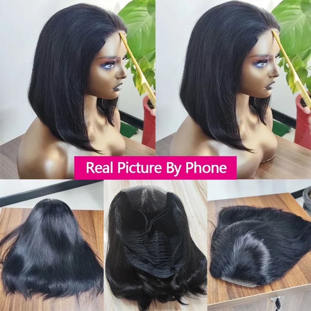 Straight Glueless Ready To Wear Brazilian Human Hair Wigs