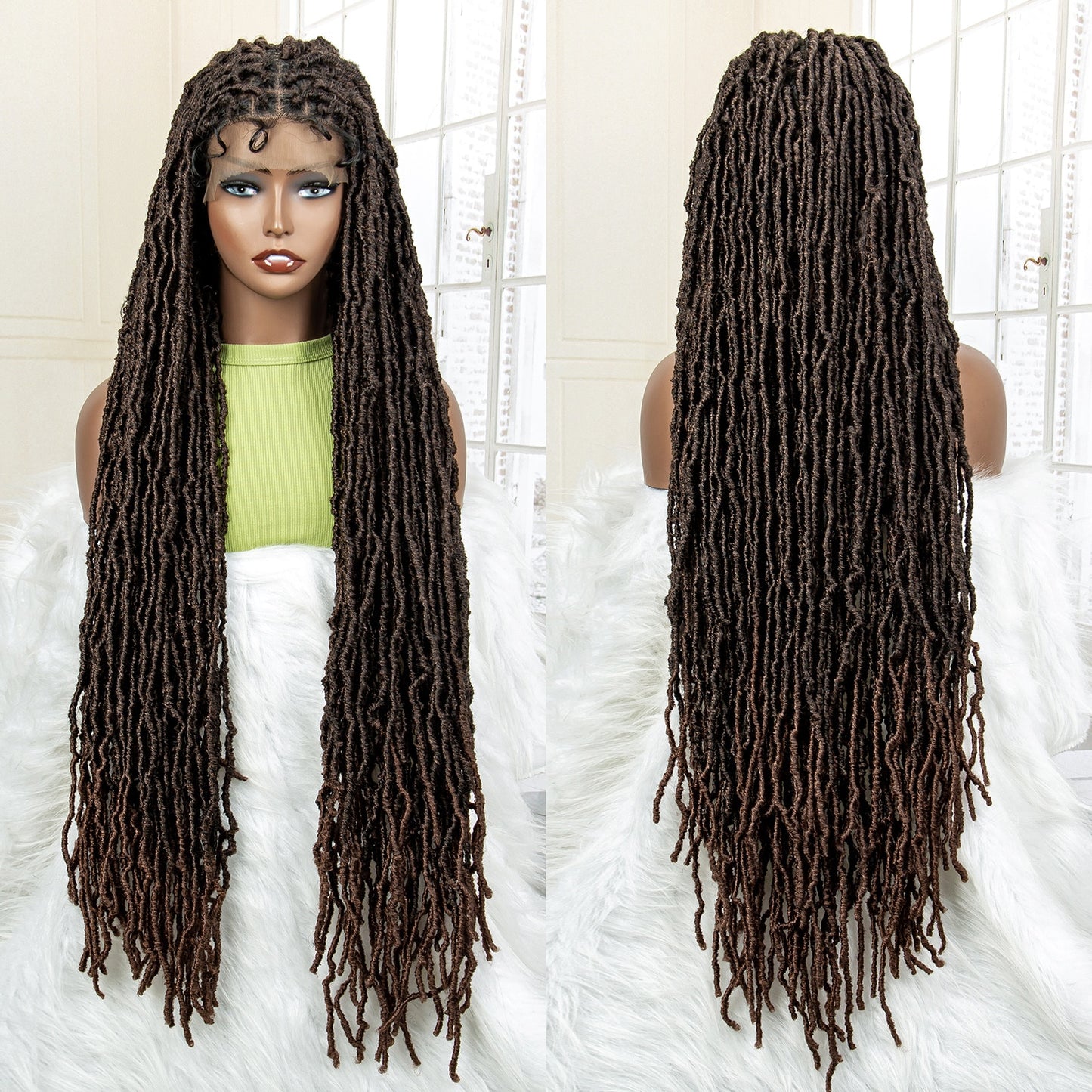 36 Inches Synthetic Full Lace Dreadlock Box Braided Wigs - Supreme Lush Hair