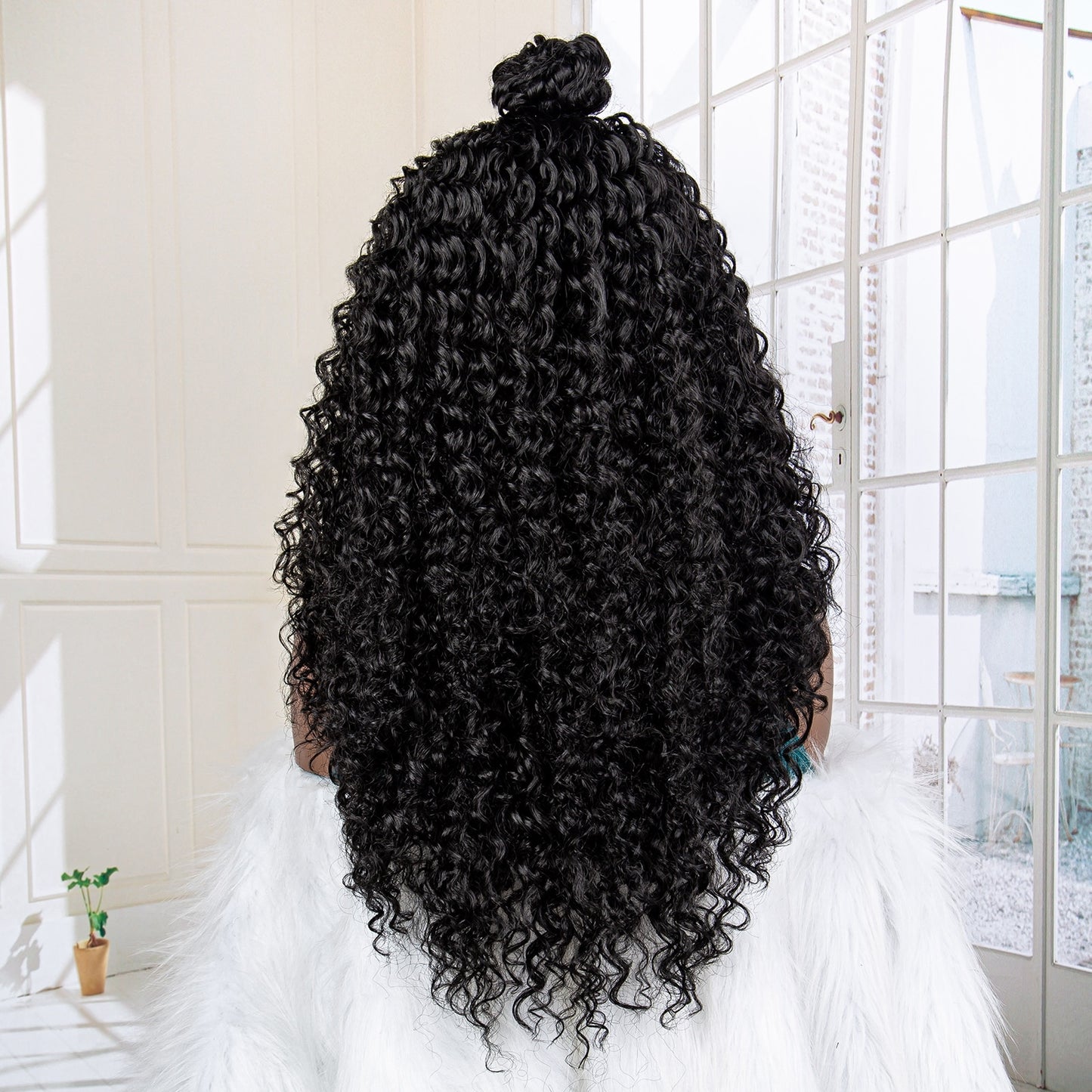 Synthetic Kinky Curly Wave Braided 13x4 Lace Frontal Wigs - Supreme Lush Hair