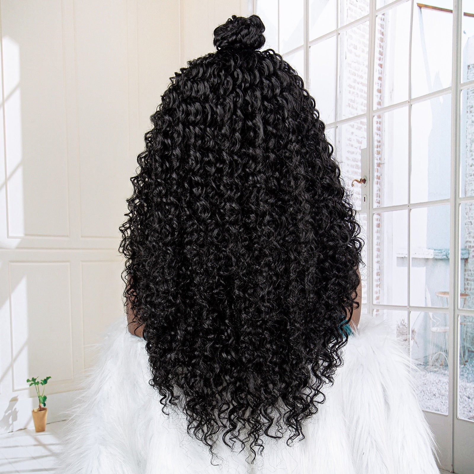Synthetic Kinky Curly Wave Braided 13x4 Lace Frontal Wigs - Supreme Lush Hair
