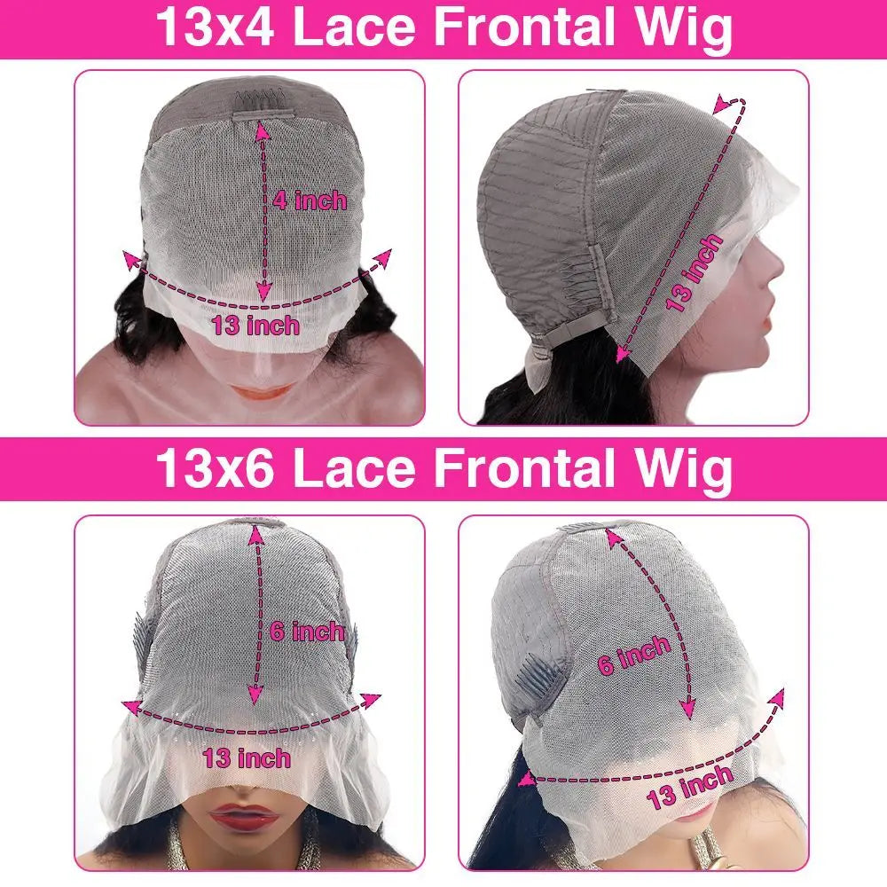 Highlight 13x6 13x4 Lace Frontal Wig Human Hair Body Wave 220% Density HD Lace Wig