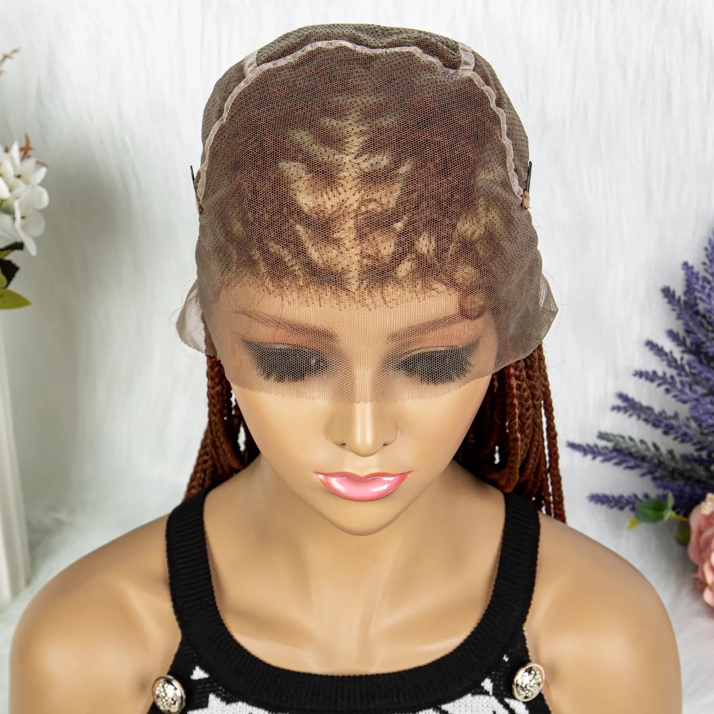 Synthetic Transparent HD Full Lace Braided Wigs Knotless Box Cornrow 