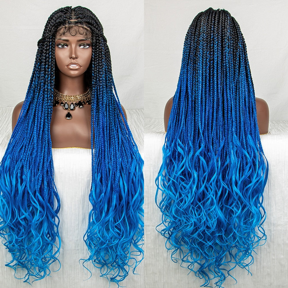 36 Inches Lace Front Long Braided Wig - Supreme Lush Hair