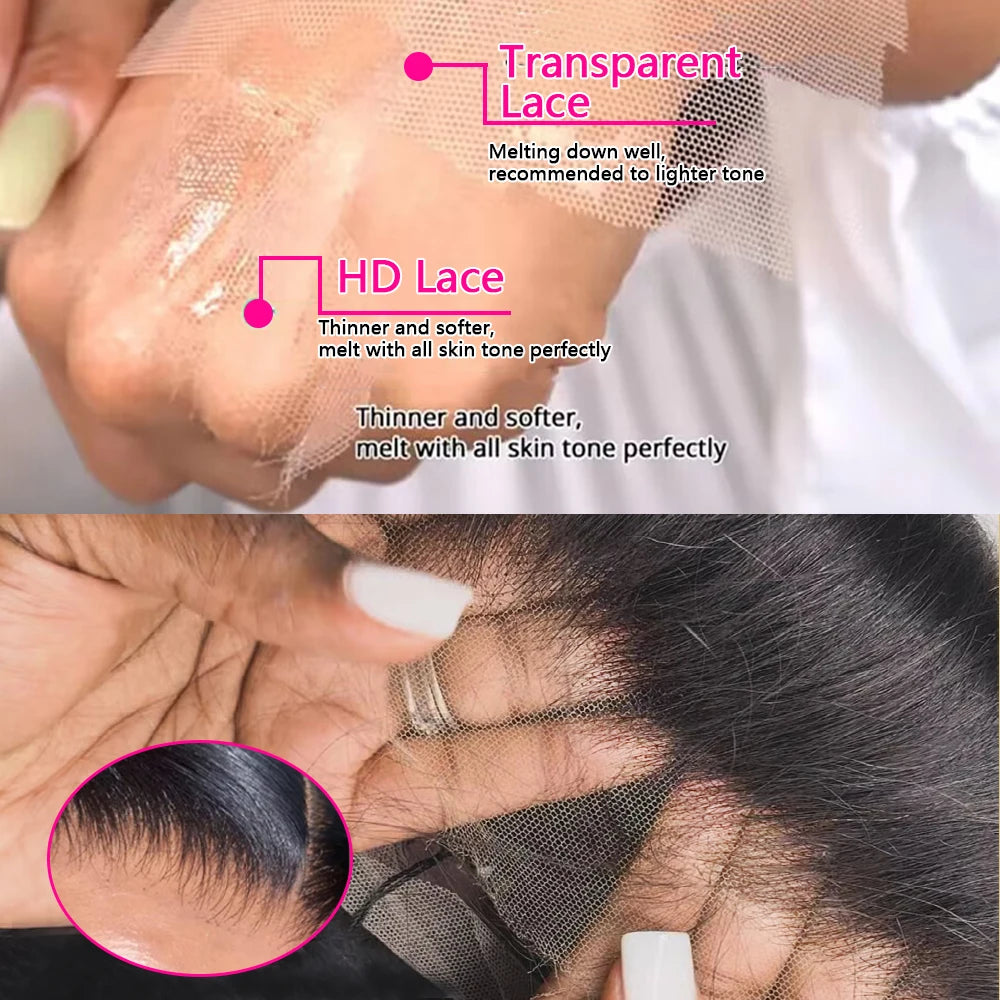 13x4 13x6 HD Short Bob Brazilian Bone Straight Lace Frontal Human Hair 200% Straight Lace Front Wigs