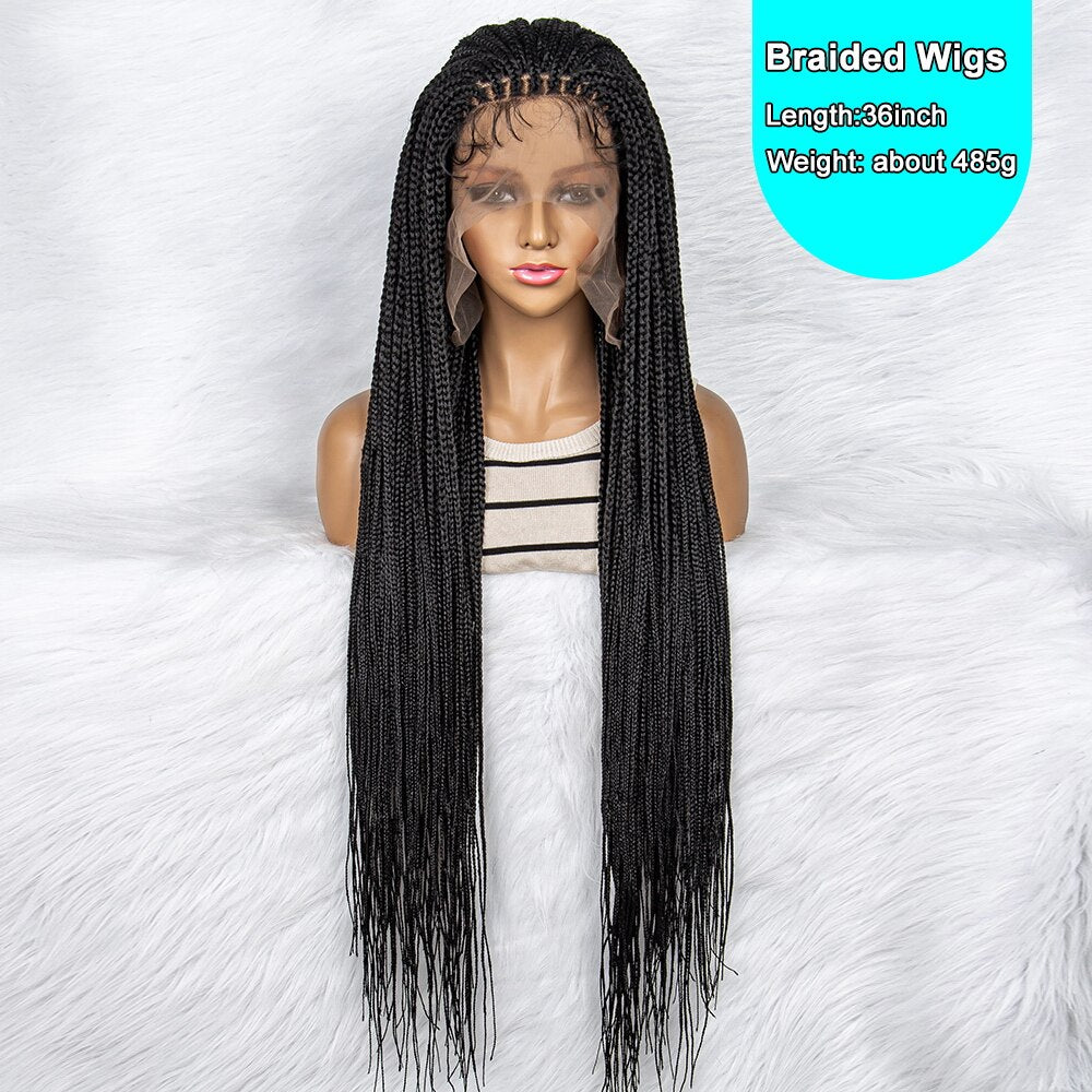 Synthetic Lace Front Knotless Box Braids 13x6 Lace Front Braids - Supreme Lush Hair