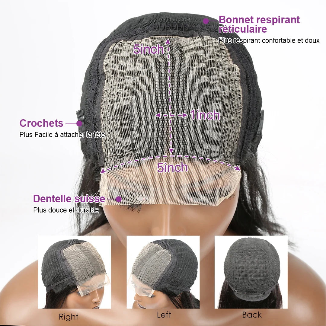 Transparent 5x1 T Part Lace Preplucked Hairline Short Curly Bob - Supreme Lush Hair
