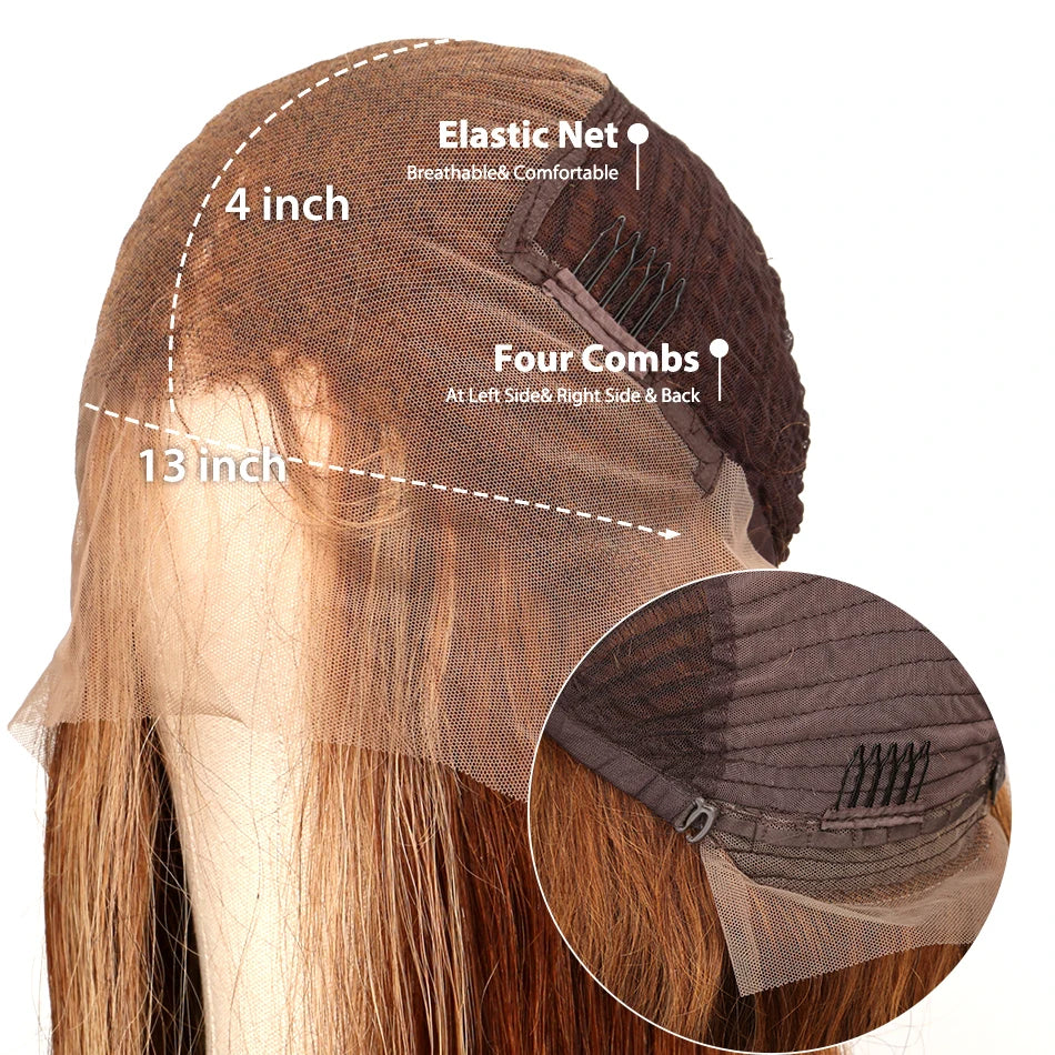 Straight Highlight Honey Blonde Brazilian Long Human Pre Plucked Hair - Supreme Lush Hair