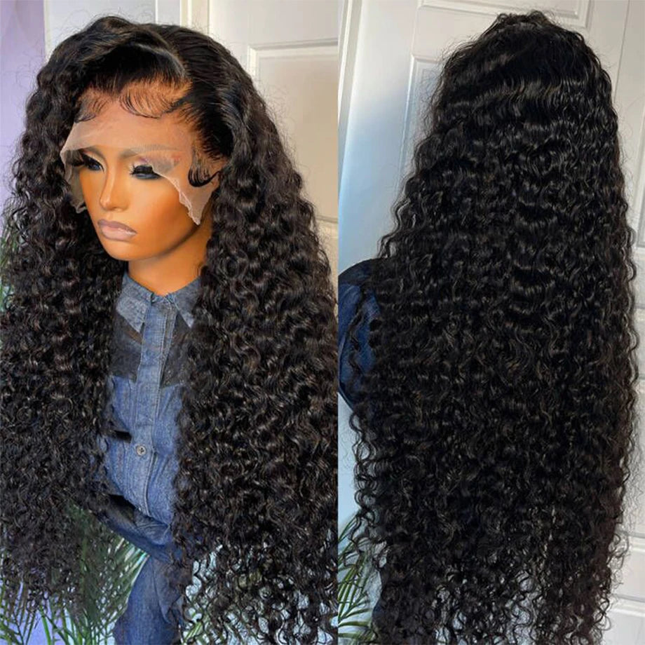 Deep Curly Lace Frontal Wig Wet And Wavy Lace Closure Wigs