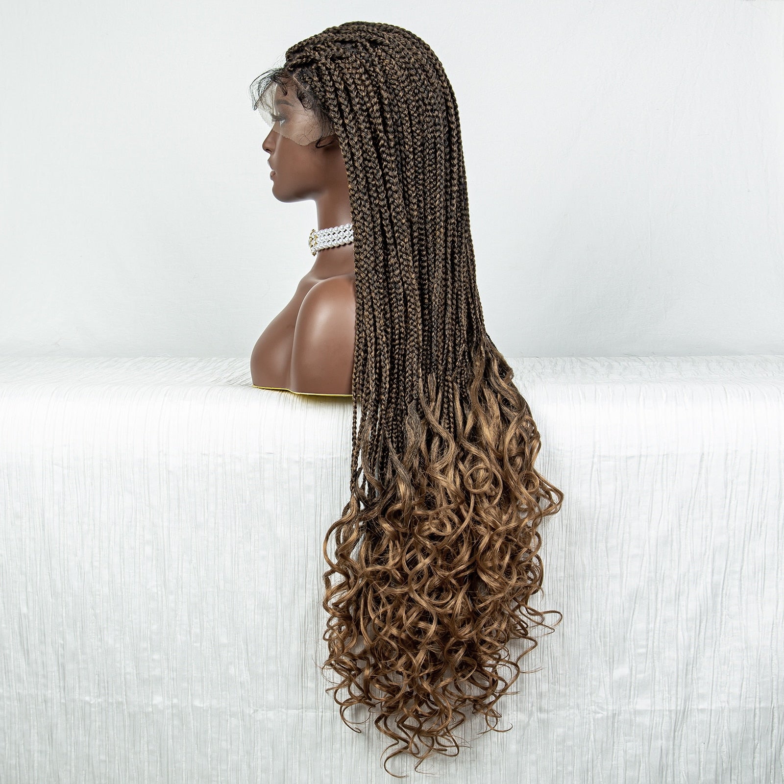 36 Inches Lace Front Long Braided Wig - Supreme Lush Hair