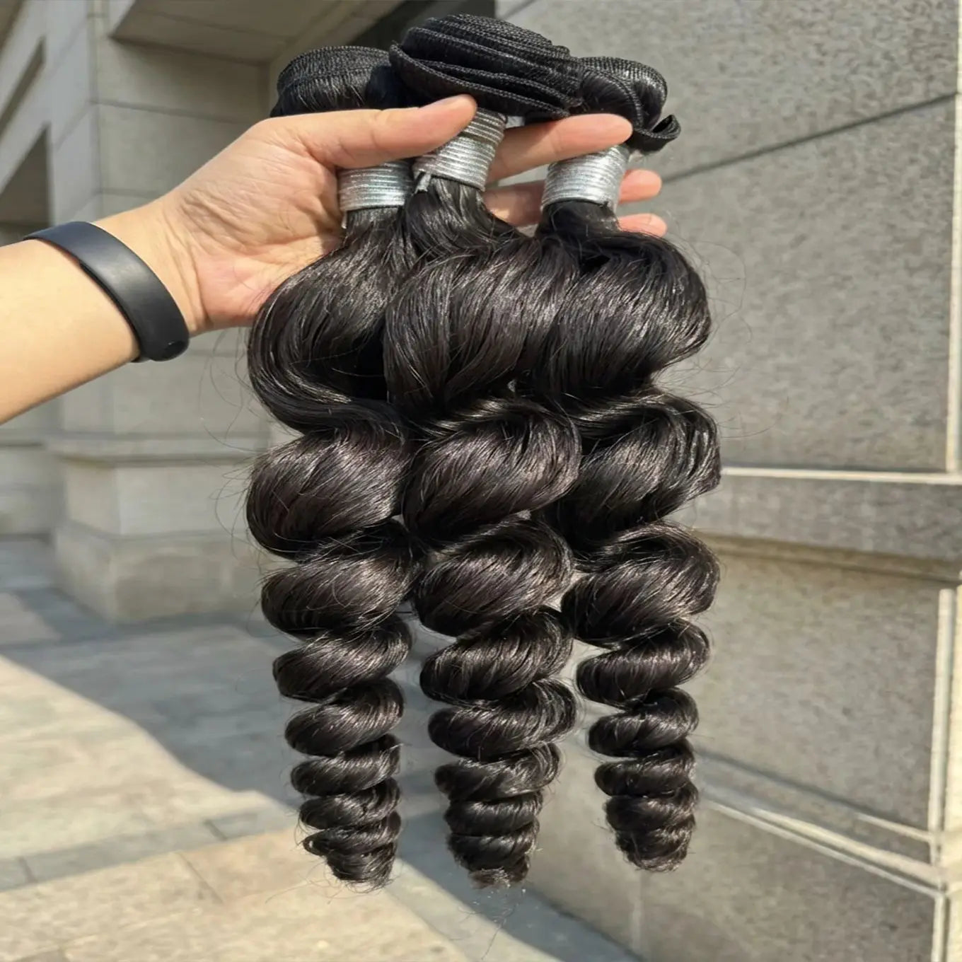 Loose Wave Weave Bundles 1/2/3/4 PCS Human Hair Extensions Natural Black