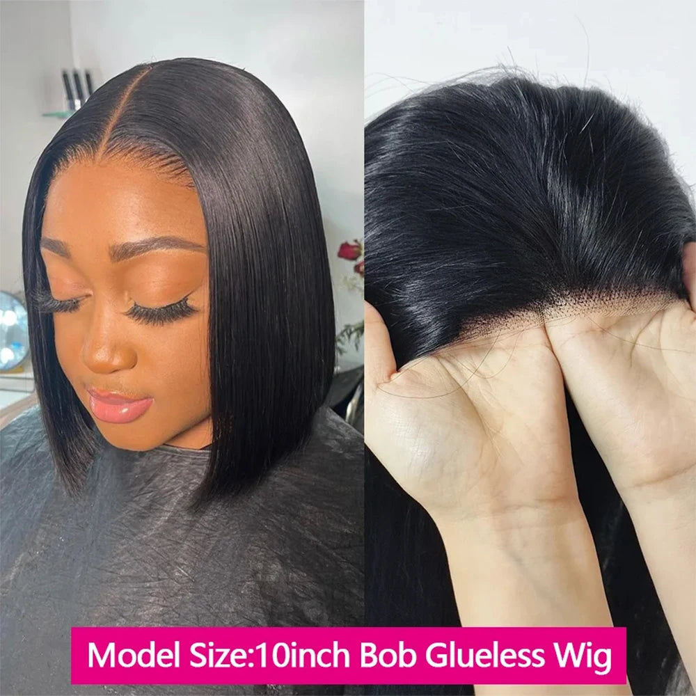 Straight Glueless Ready To Wear Brazilian Human Hair Wigs
