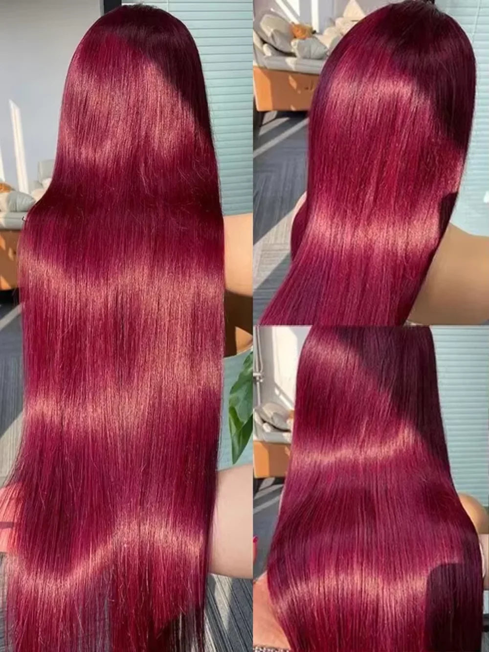Burgundy 13x6 Lace Frontal Wigs