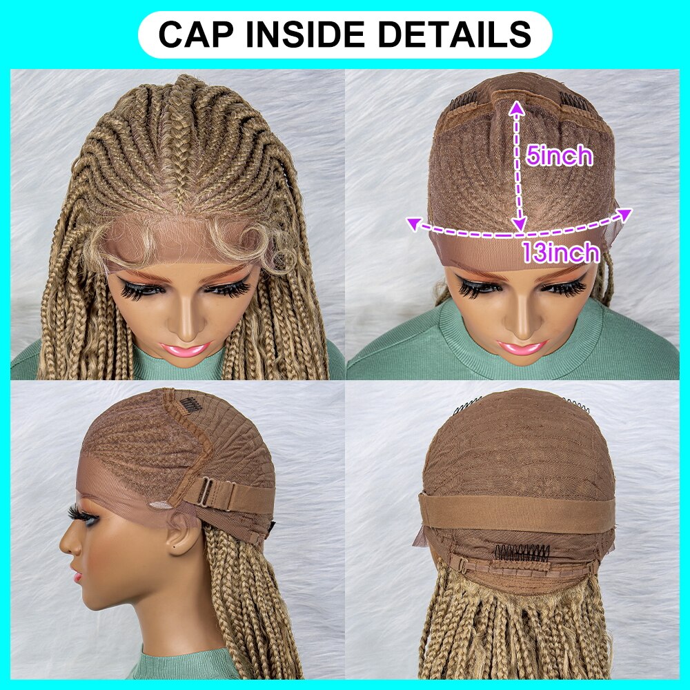 Synthetic Lace Front Braided Wigs With Baby Hair Transparent 13x5 Lace Front Wigs - Supreme Lush Hair