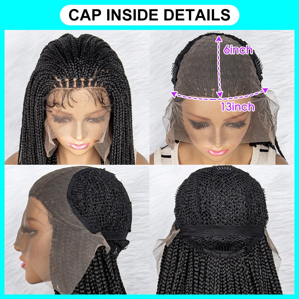 Synthetic Lace Front Knotless Box Braids 13x6 Lace Front Braids - Supreme Lush Hair