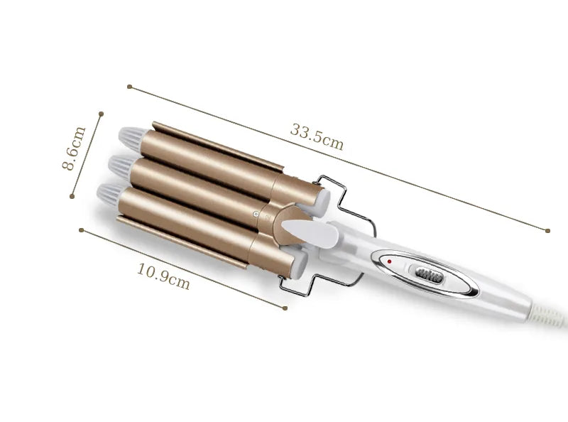 Ceramic Triple Barrel Hair Styler Hair Waver Styling Tools Hair Curlers Electric Curling