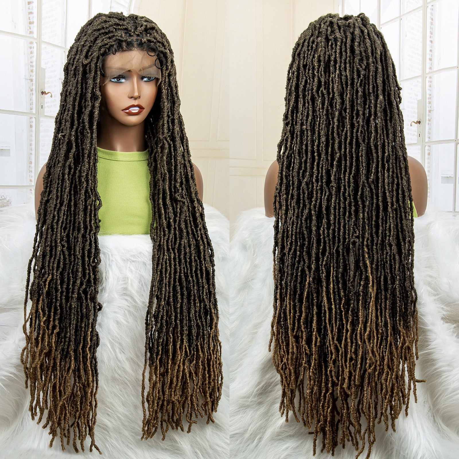 36 Inches Synthetic Full Lace Dreadlock Box Braided Wigs - Supreme Lush Hair