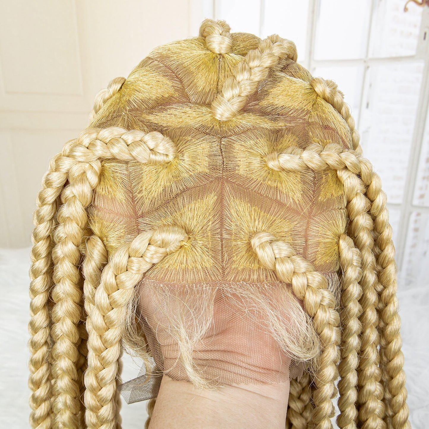 Synthetic Big Knotless Full Lace Braided Wigs - Supreme Lush Hair