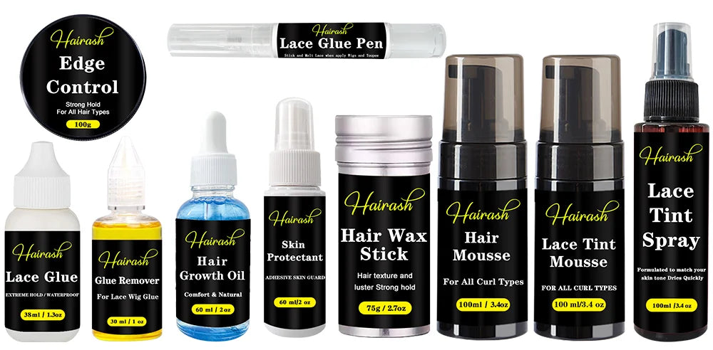 Wig Installation Kit Set Melting Spray For Lace Wigs Lace Tint Mousse Wig Glue Waterproof Glue Remover