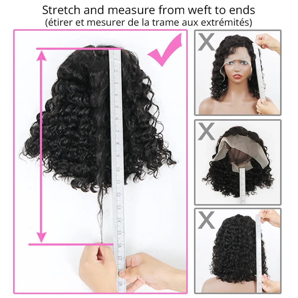 Bob Lace Curly Deep Water Curly Wave Human Hair - Supreme Lush Hair