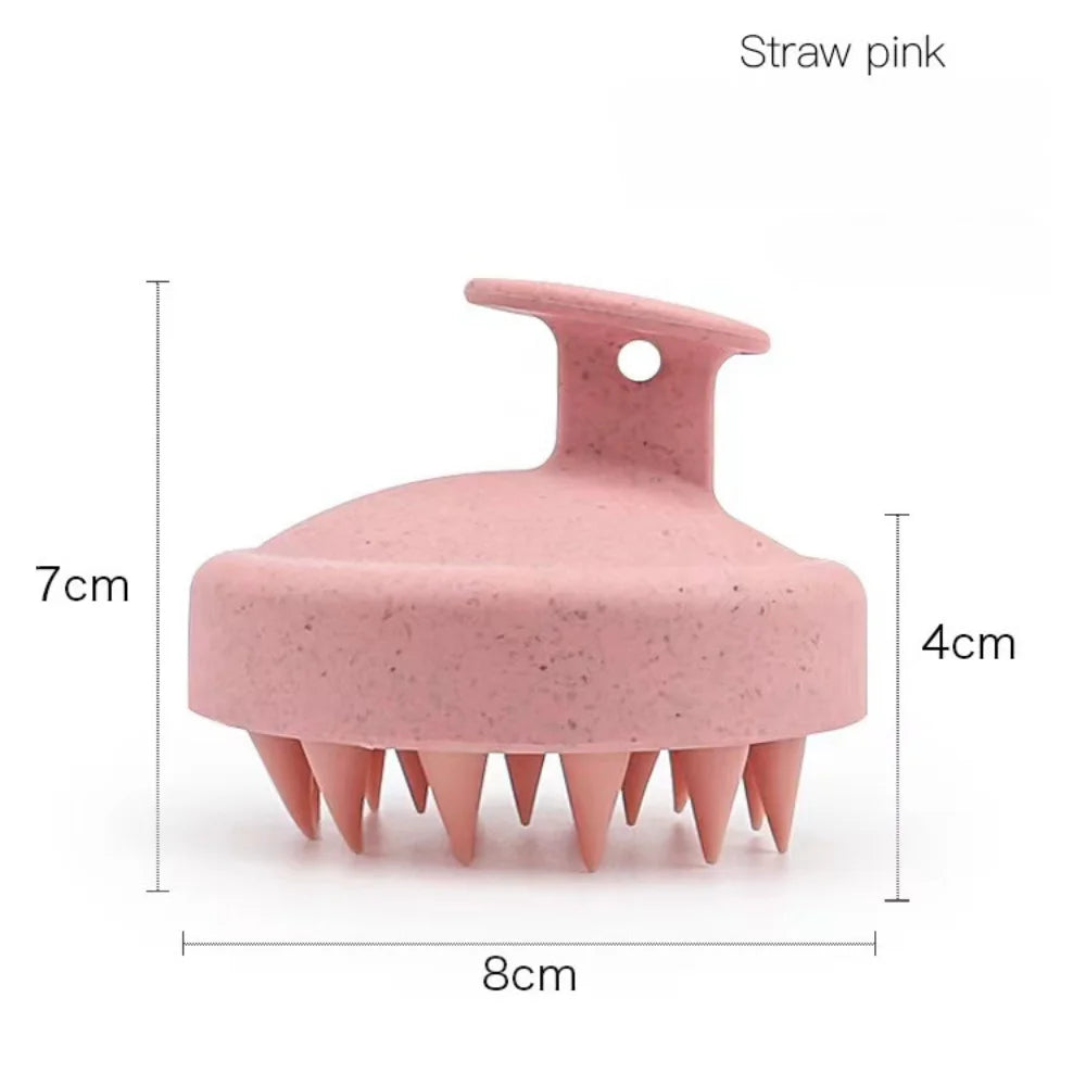Silicone Shampoo Brush Head Scalp Massage  Brush Bath Tool