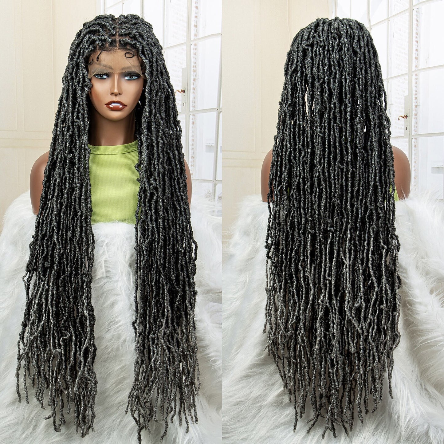 36 Inches Synthetic Full Lace Dreadlock Box Braided Wigs - Supreme Lush Hair