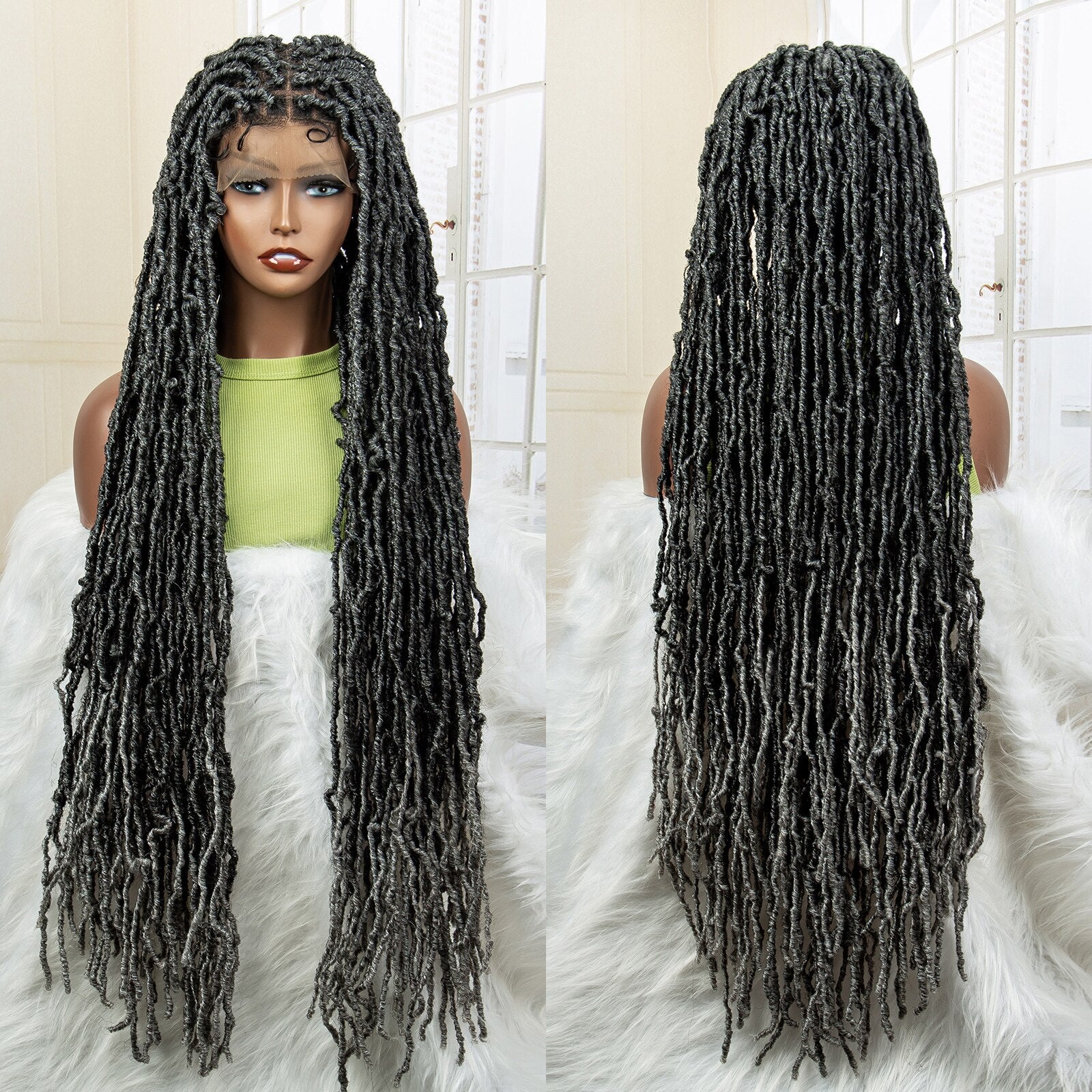36 Inches Synthetic Full Lace Dreadlock Box Braided Wigs - Supreme Lush Hair