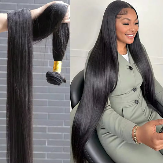 30Inch 32Inch Bone Straight Bundles Human Hair 100% Unprocessed Raw Remy Hair