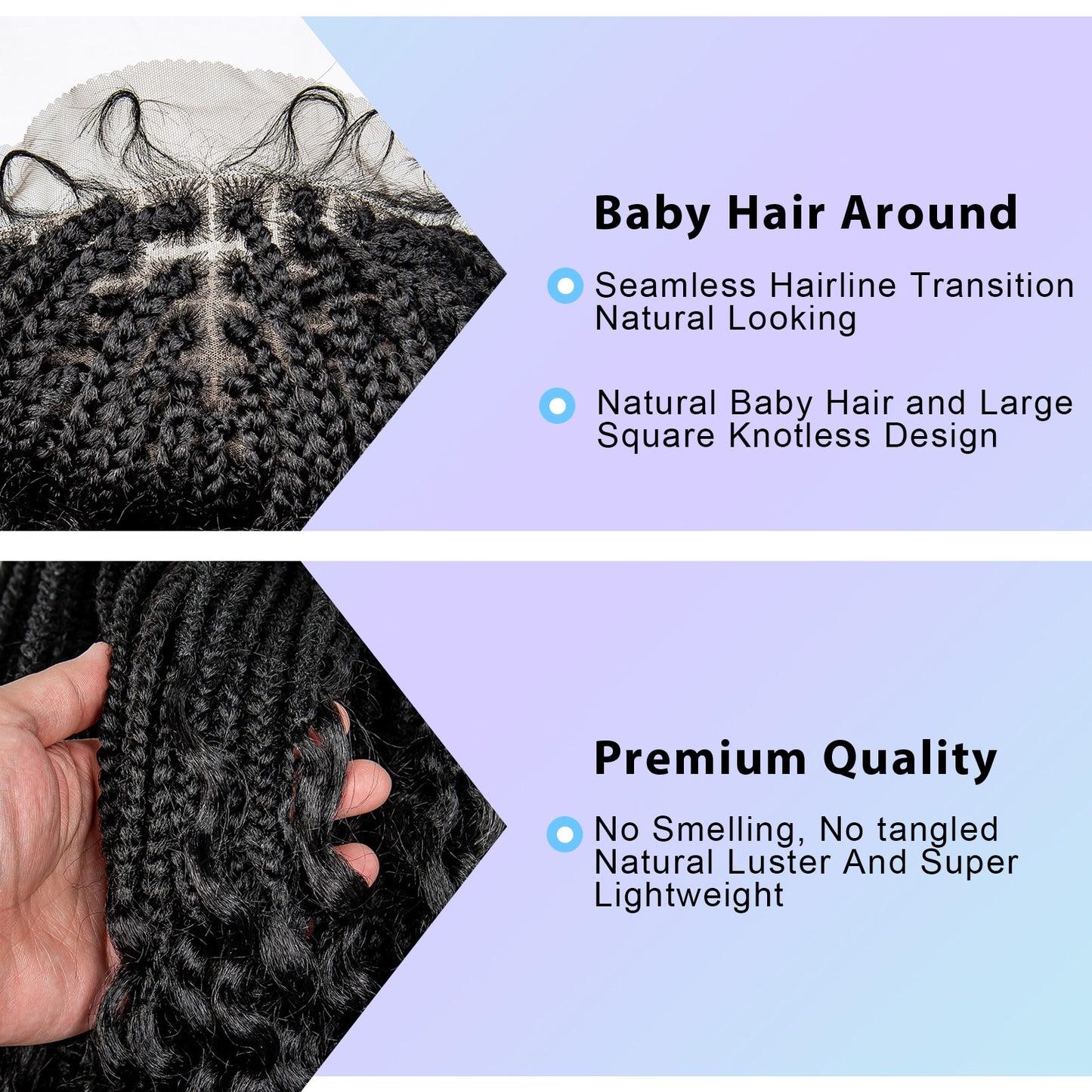 36 Inches Lace Front Braided Wigs - Supreme Lush Hair