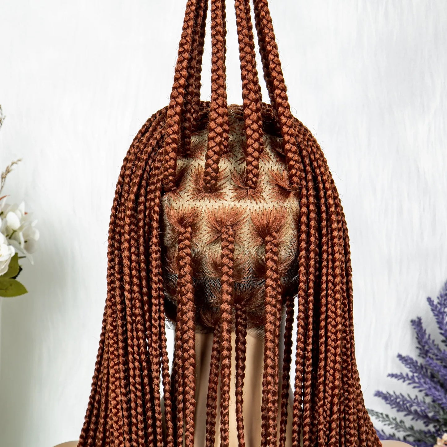 Synthetic Transparent HD Full Lace Braided Wigs Knotless Box Cornrow 