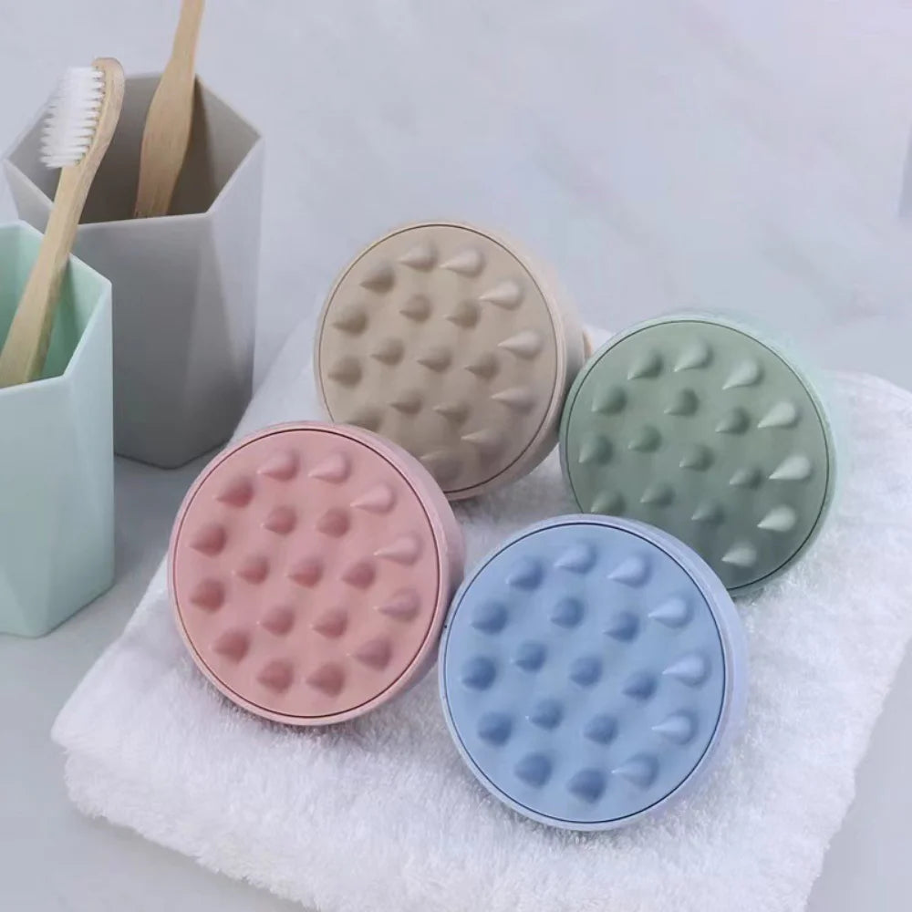 Silicone Shampoo Brush Head Scalp Massage  Brush Bath Tool