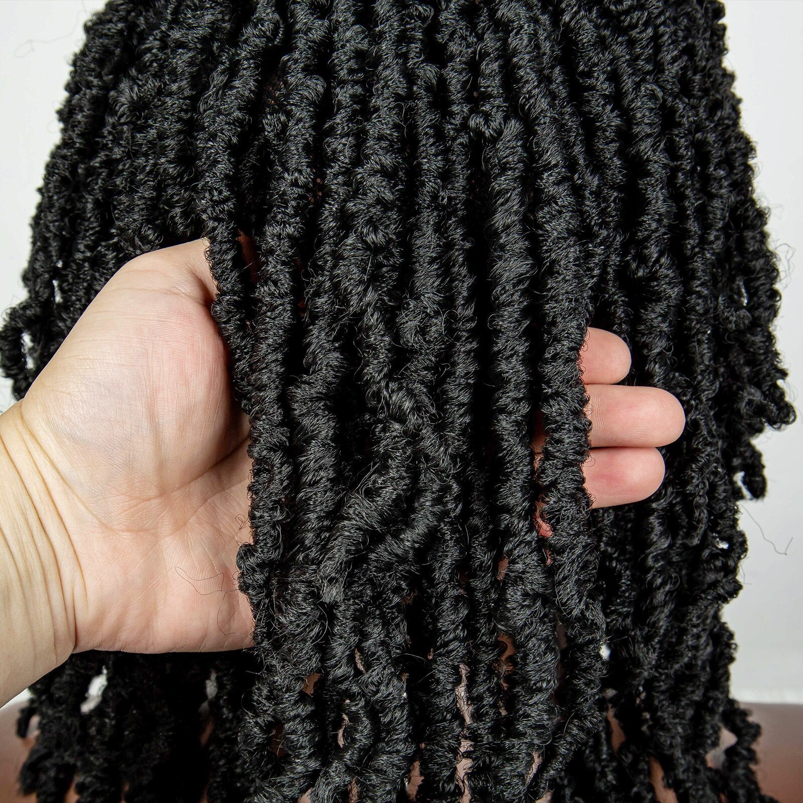 Synthetic Braided Butterfly Locks Bob Short Dreadlock Lace Front Braided Wigs - Supreme Lush Hair