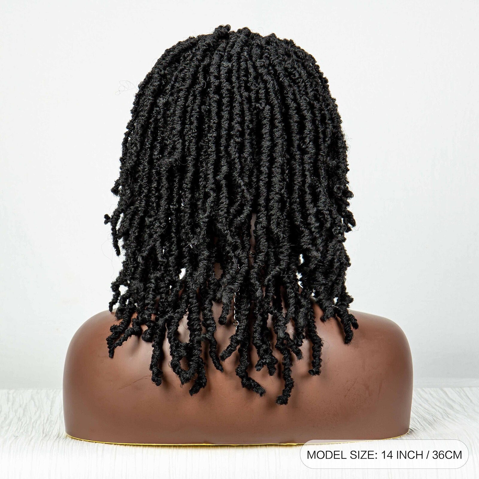 Synthetic Braided Butterfly Locks Bob Short Dreadlock Lace Front Braided Wigs - Supreme Lush Hair