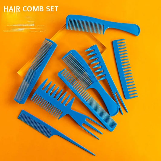8 Piece Set Plastic Comb Vintage Back Head Styling Hair