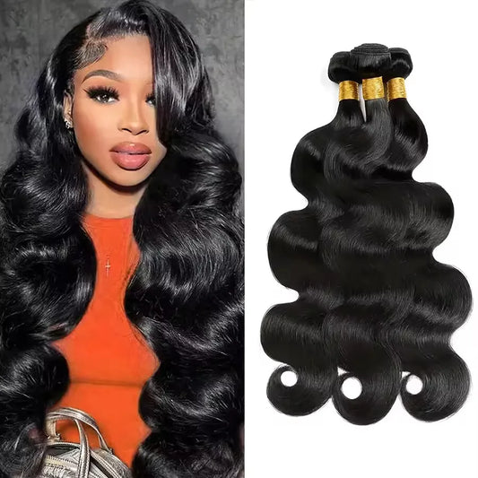 100% Human Hair Bone body wave Raw Hair Bundles Extensions 3/4 pcs Bundle Brazilian Remy Weave Bundles