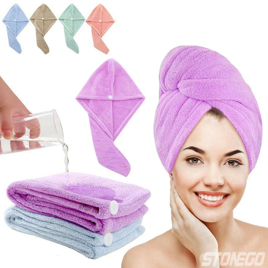 Hair Towel Wrap Fast Dry Hair Towel Super Absorbent Microfiber Coral Velvet Hair Drying Towel