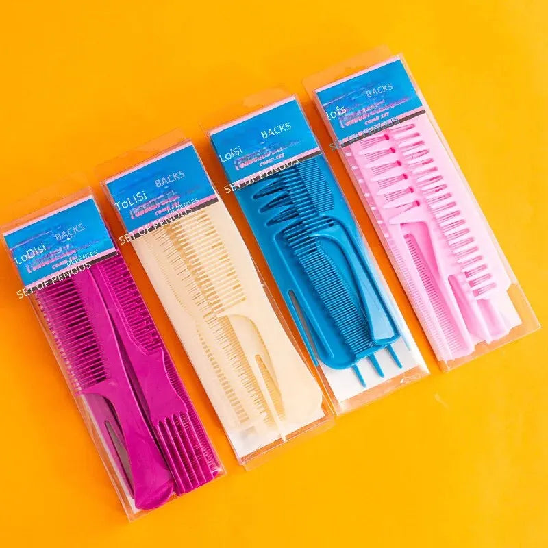 8 Piece Set Plastic Comb Vintage Back Head Styling Hair