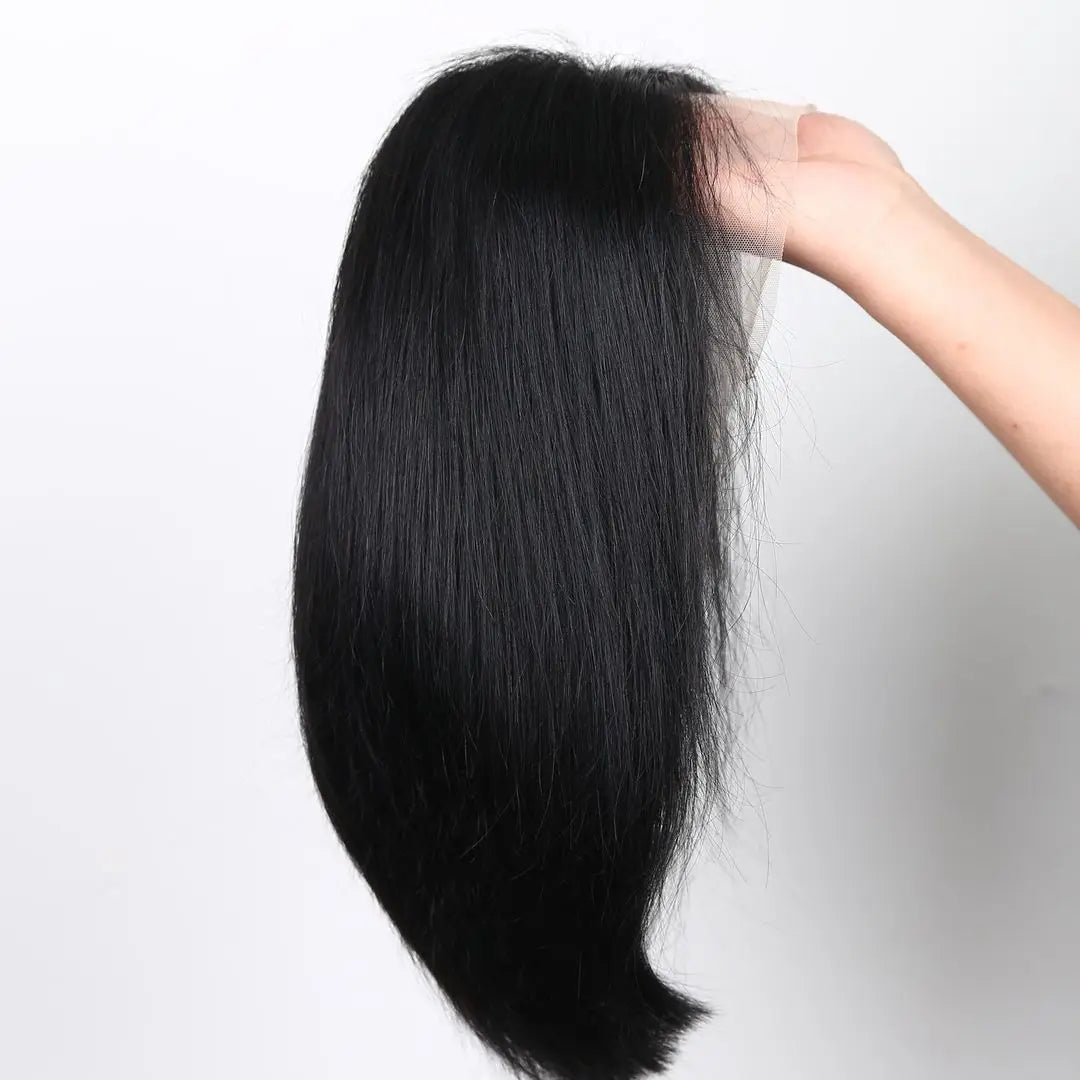 Straight Bob Pre Cut Lace Pre Bleached tiny knots 100% human hair