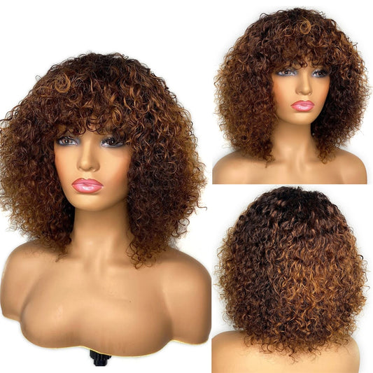 Short Bob Pixie Cut Human Hair With Bangs - Supreme Lush Hair