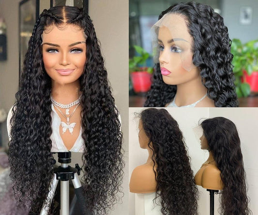 Brazilian Curly Wave 13*4 Lace Front Human Hair Wigs With Baby Hair - Supreme Lush Hair