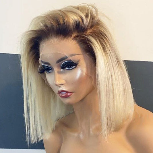Honey Blonde Bob Straight Lace Front Human Hair - Supreme Lush Hair
