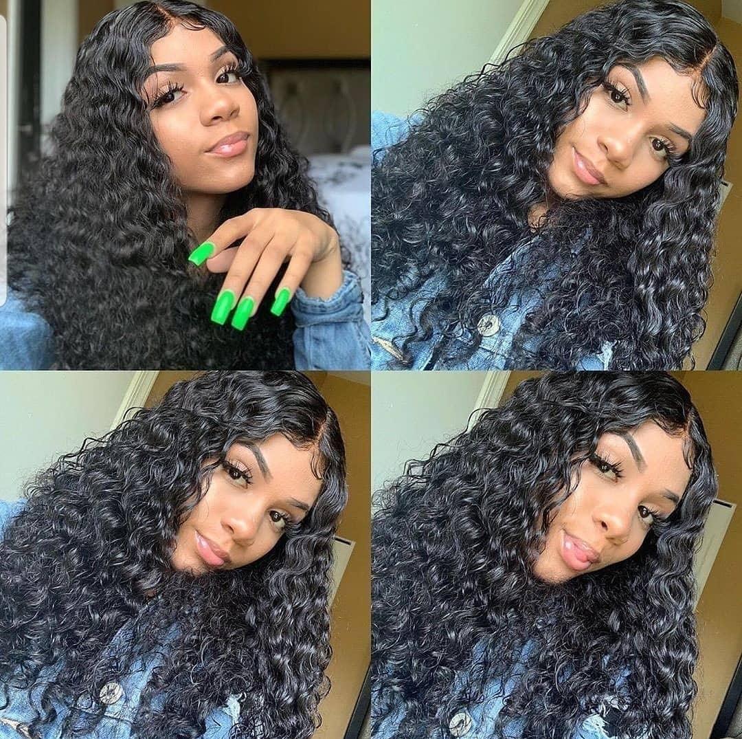 Brazilian Curly Wave 13*4 Lace Front Human Hair Wigs With Baby Hair - Supreme Lush Hair