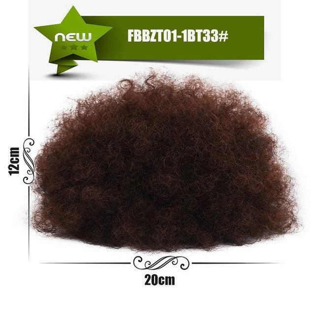 Afro Puff Hair Bun Ponytail Synthetic Kinky Curly Ponytail - Supreme Lush Hair