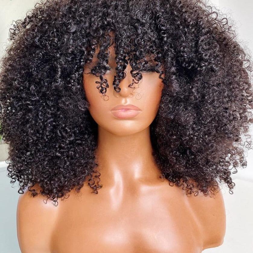 Brazilian Short Afro Wig With Bangs - Supreme Lush Hair