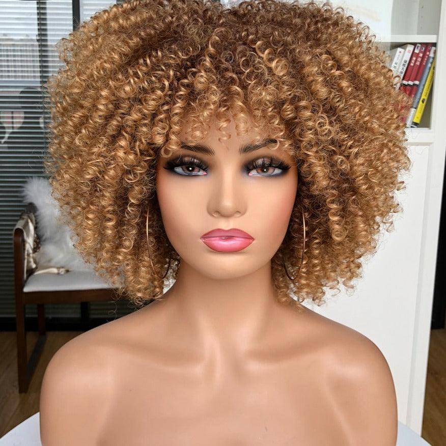 Afro Short Hair Wig With Bangs - Supreme Lush Hair