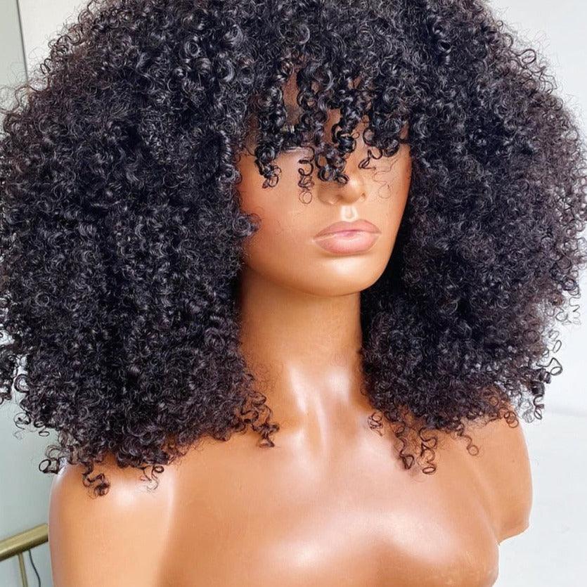 Brazilian Short Afro Wig With Bangs - Supreme Lush Hair