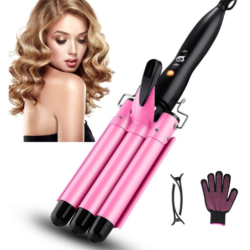 Triple Barrels Ceramic Hair Curling Iron - Supreme Lush Hair