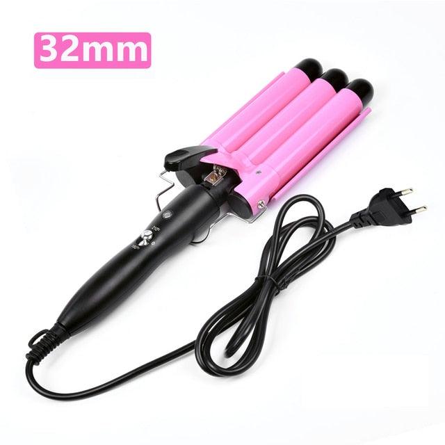 Triple Barrels Ceramic Hair Curling Iron - Supreme Lush Hair