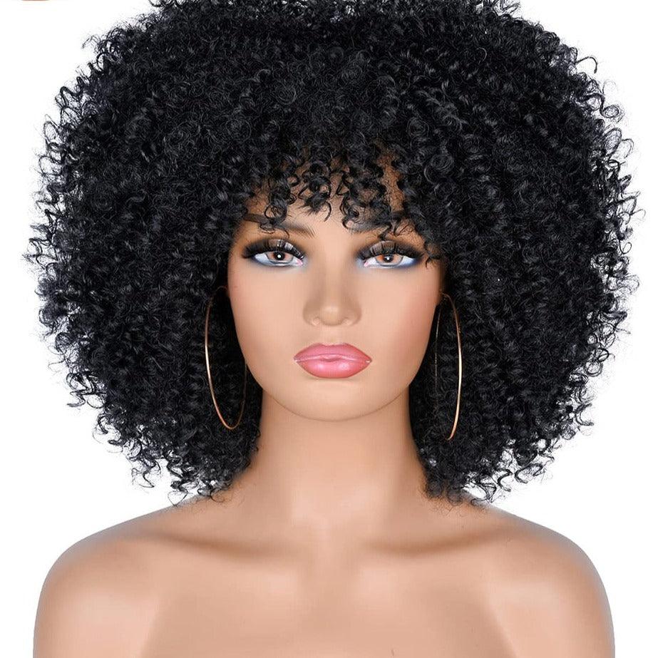 Afro Short Hair Wig With Bangs - Supreme Lush Hair
