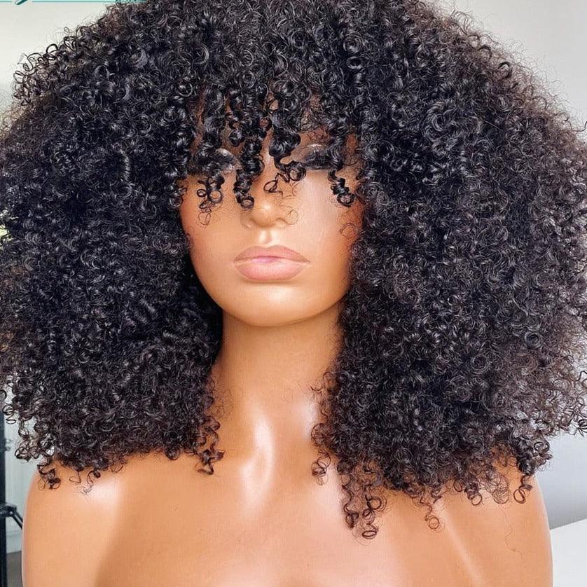 Brazilian Short Afro Wig With Bangs - Supreme Lush Hair